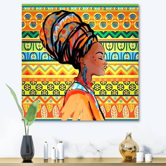 Designart - African American Woman with Turban III